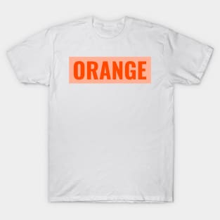 Orange text simple classic typography T-Shirt